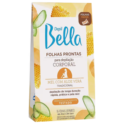 Imagem do produto Depil Bella Mel e Aloe Vera - Folha Depilatória Corporal (16 Unidades)