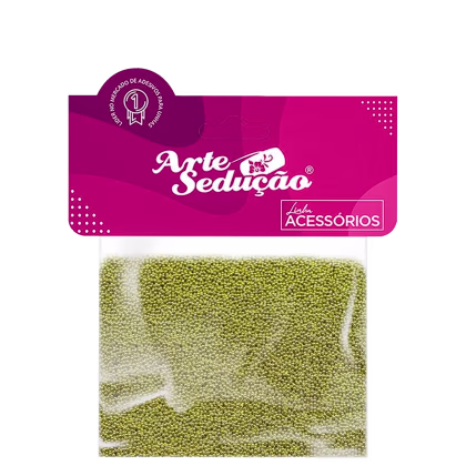 Imagem do produto Arte Sedução Caviar de Metal Dourado 1mm - Pedraria para Nail Art 250g