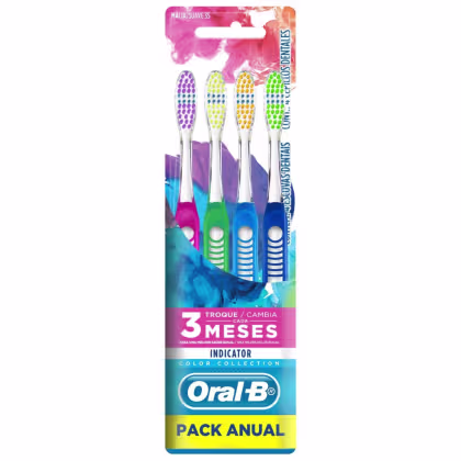 Imagem do produto Escova Dental Oral-B Indicator Color Collection 35 Pack Anual - 4 unidades