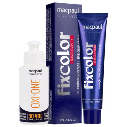 Imagem do produto Kit MacPaul Professional Fix Color 8/31 Louro Claro Bege Amêndoa + Oxidante 30 Volumes (2 Produtos)