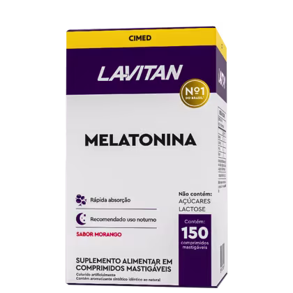 Imagem do produto Cimed Lavitan Melatonina Morango - Suplemento Alimentar (150 Cápsulas)