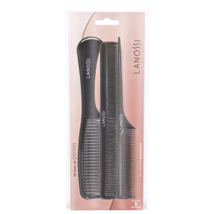 Imagem do produto Kit Pente Lanossi Silver com 3 peças