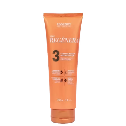O texto no rótulo indica que se trata do passo 3 da série, um leave-in reconstrutor. A embalagem possui 250 ml de volume.
