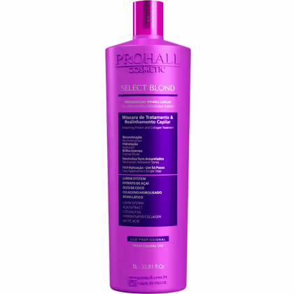 Imagem do produto Prohall Cosmetic Select Blond Realinhamento Térmico - Máscara de Tratamento 1L