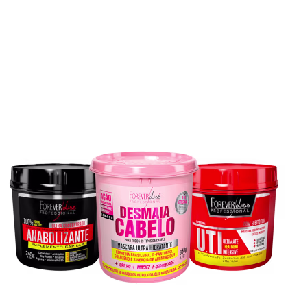 Imagem do produto Kit Forever Liss Cronograma Capilar Cabelos Saudáveis (3 Produtos)
