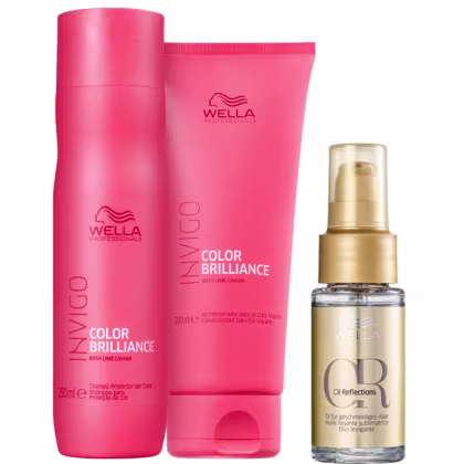 Imagem do produto Kit Wella Professionals Invigo Color Brilliance +Oil Reflections Trio (3 Produtos)