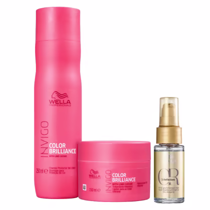 Imagem do produto Kit Wella Professionals Invigo Color Brilliance +Oil Reflections Triplo (3 Produtos)