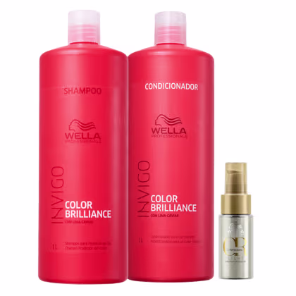 Imagem do produto Kit Wella Professionals Invigo Color Brilliance Salon +Oil Reflections Light Trio (3 Produtos)