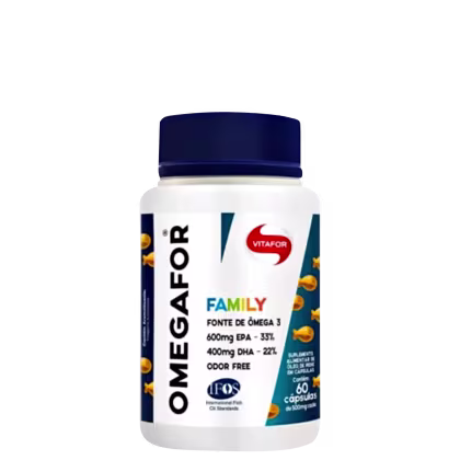 Suplemento Alimentar Vitafor Omegafor Family, 60 cápsulas.