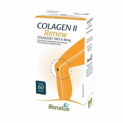 Imagem do produto Bionatus Colagen II Renew Colágeno 40mg - Suplemento Alimentar (60 Cápsulas)