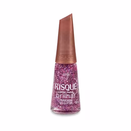 Imagem do produto Risqué Livre Para Brilhar Cravejada No Glitter - Esmalte Glitter 8ml