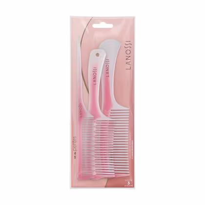 Imagem do produto Kit Lanossi Rosé Pentes Trio (3 Unidades)