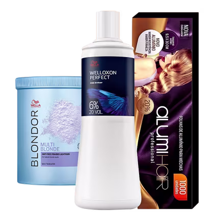 Imagem do produto Kit Wella Professionals Descolorante Multi Blonde Trio #5 (3 Produtos)