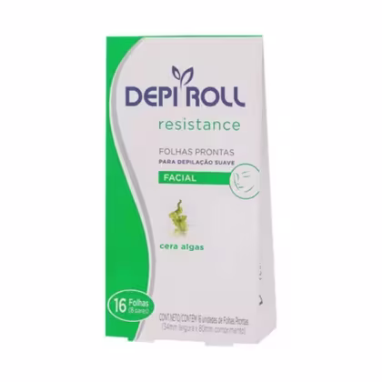 Imagem do produto Folhas Prontas Depilação Facial Resistance Depiroll 16und