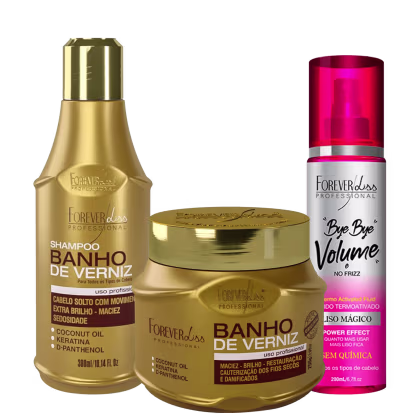 Imagem do produto Kit Especial Banho de Verniz com Bye Bye Volume Forever Liss