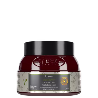 Imagem do produto Three Therapy Pantovin Organic Clay Argila Preta - Máscara de Reconstrução 250g