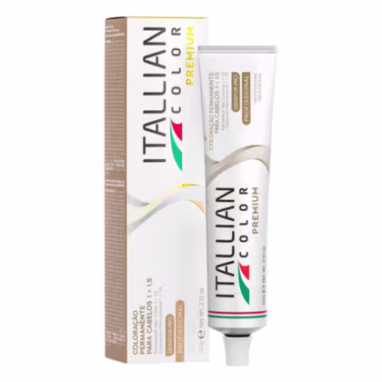 Imagem do produto Itallian Hairtech Color Premium Loiro Escuro Marrom Intenso 6.77 - Coloração Permanente 60g