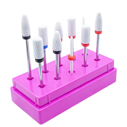 Imagem do produto Arte Sedução Suporte para 10 Brocas de Unha Rosa - Organizador