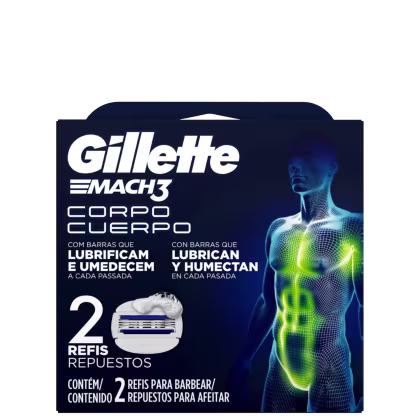 Imagem do produto Gillette Mach3 Corpo - Refil para Barbear (2 Unidades)