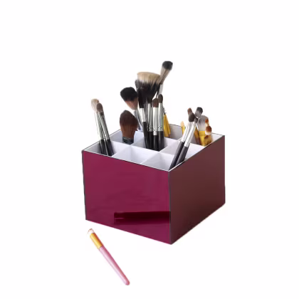 Imagem do produto Acrílico Store Vermelho/Branco com 9 Divisórias - Porta Pincel