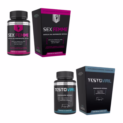 Imagem do produto Kit A Sós Suplemento Casal Testoviril + Sex Femme (2 Produtos)