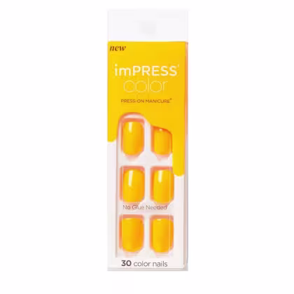Imagem do produto Unhas Postiças Color Curto Cheerful Heart Impress Kiss New York