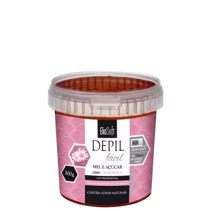 Imagem do produto Bio Soft Depil Fácil Mel e Açúcar com Camomila - Cera Depilatória 300g