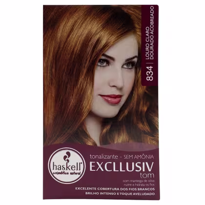 Tonalizante Haskell Excllusiv Tom 834 Louro Claro Dourado Acobreado