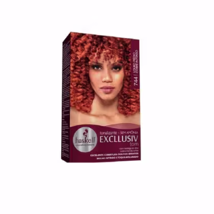 Tonalizante Haskell Excllusiv Tom 744 Louro Médio Cobre Intenso