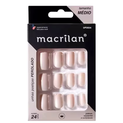 Imagem do produto Macrilan Médio Perolado - Unhas Postiças (24 Unidades)