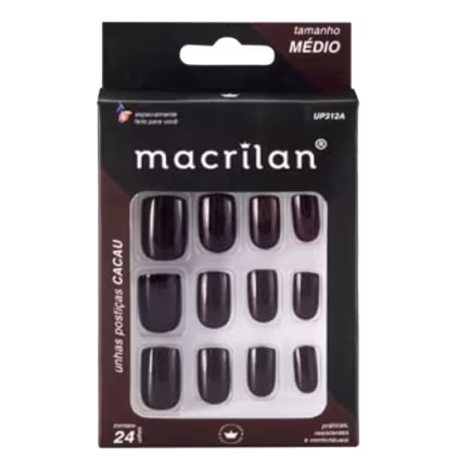 Imagem do produto Macrilan Médio Cacau - Unhas Postiças (24 Unidades)