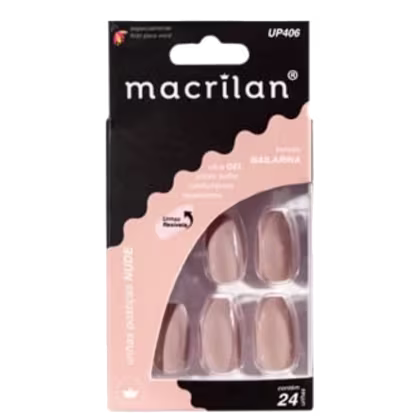 Imagem do produto Macrilan Bailarina Nude - Unhas Postiças (24 Unidades)