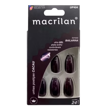 Imagem do produto Macrilan Bailarina Cacau - Unhas Postiças (24 Unidades)