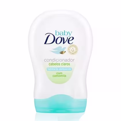 A imagem mostra o Condicionador Infantil Baby Dove Cabelos Claros da marca Dove.