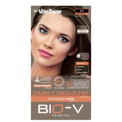 Imagem do produto Vita Derm Bio-V Vegetal 6.0 Louro Escuro - Coloração Permanente