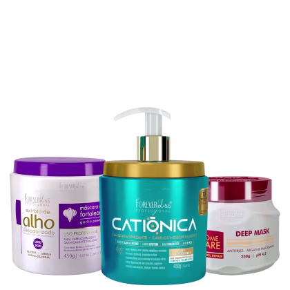 Imagem do produto Kit Cronograma Capilar para Cabelos com Progressiva Trio (3 Produtos)