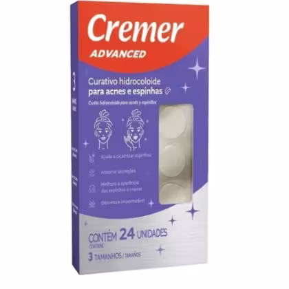 Imagem do produto Curativo Hidrocolóide para Acne e Espinhas Advanced Cremer 24 Uni