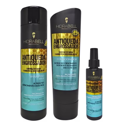 Imagem do produto Kit Hidrabell Antiqueda Engrossador Home Trio (3 Produtos)