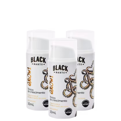 Imagem do produto Black Barts GROW! - Tônico Para Crescimento de Barba 3x30ml