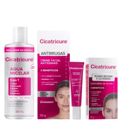 Imagem do produto Kit Cicatricure Antissinais + Demaquilante (3 Produtos)