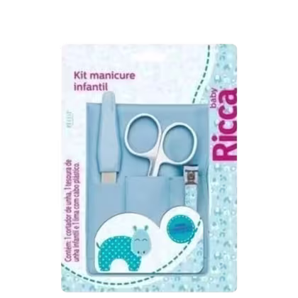Imagem do produto Kit Ricca Baby Manicure Infantil Azul (3 Produtos)