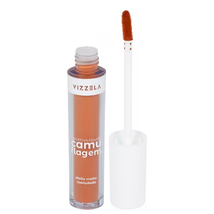 Corretivo Líquido Vizzela Cosméticos Camuflagem Laranja, 5g.