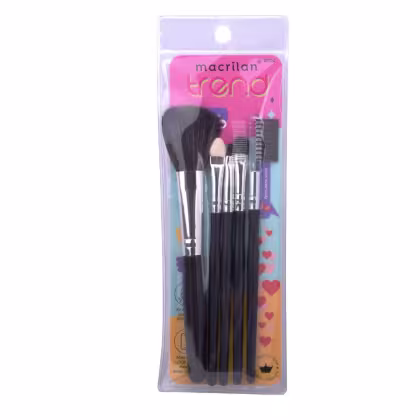 Imagem do produto Kit com 5 Pincéis para Maquiagem Macrilan Trend - MT04