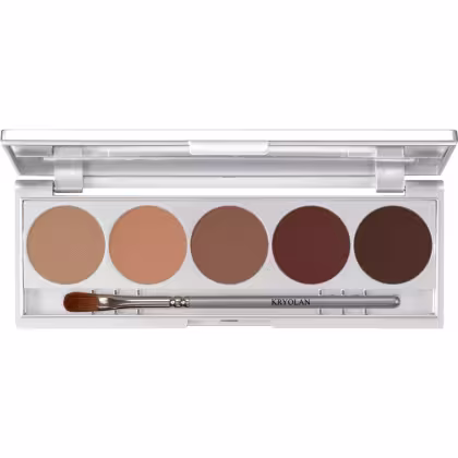 Imagem do produto ELEGANTE PALETA DE SOMBRAS COM 5 CORES, ESPELHO E PINCEL TOM MUSCAT - KRYOLAN