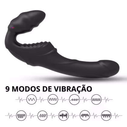Imagem do produto Nana S-Hande Black Vibrador Strapless Preto Controle Remoto 9 Modos de Vibração a Prova D'Água 21,8 x 3,1cm