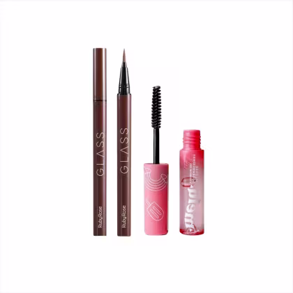 Imagem do produto Kit Ruby Rose Gel Sobrancelha Melu+Delineador Dark Brown