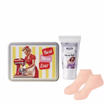 Imagem do produto Kit  presente pés c/  meias silicone e creme hidratante mães