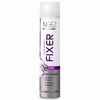 Imagem do produto Spray Fixador De Cabelo Profissional Neez Laque Capilar Fixação Forte 18 Horas 400ml