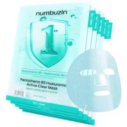 Imagem do produto NUMBUZIN No.1 Máscara Facial Purificadora com Ácido Hialurônico Pantotênico B5 33ml Quantidade:Caixa c/ 5 Unidades