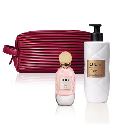 Imagem do produto Combo Madeleine 862: Eau de Parfum Feminino 30ml + Loção Hidratante Corporal 400ml + O.U.i Nécessaire Vermelho Feminino